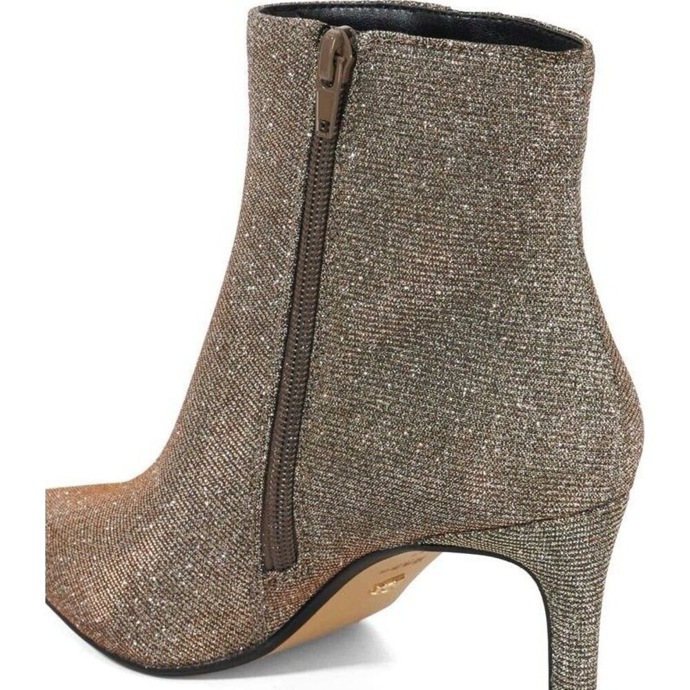Eloquii silver platinum bling sparkly glitter Chelsea Ankle boots size 9 WIDE - Picture 7 of 15